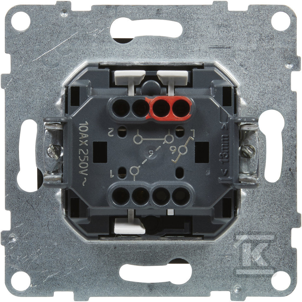 Łącznik schodowy - 10 AX - 250 V~ - zaciski automatyczne, CZARNY SUNO