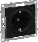 Gnizado SCHUKO 2P+Z - 16 A - 250 V~ - zaciski śrubowe, CZARNY SUNO