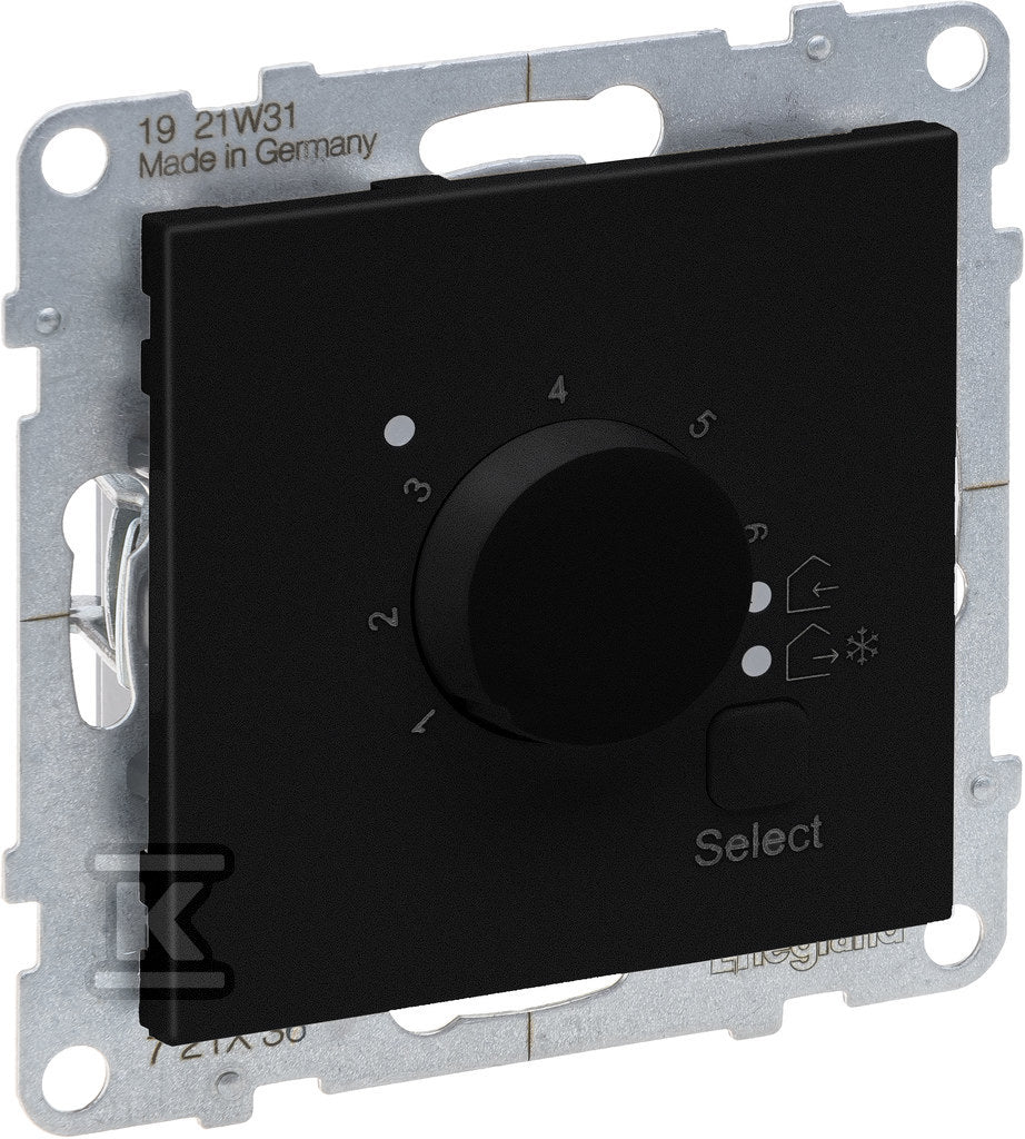 Termostat pokojowy - zakres temperatury: 5 °C - 30 °C (+/- 0,5°C) - zasilanie: 230 V~ - 50/60 Hz, CZARNY SUNO