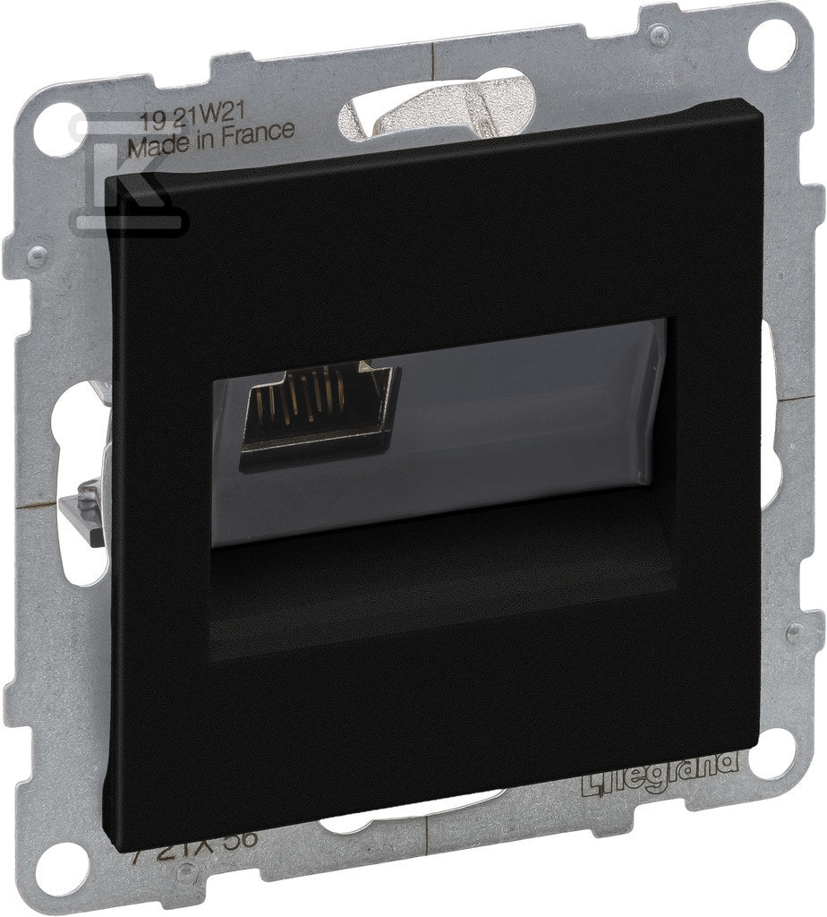 Gniazdo RJ45/kat 6 STP, CZARNY SUNO