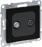 Ściemniacz obrotowy - 240 V~ - 50 Hz - 5 - 75 W ( 10 lamp maks.) dla lamp LED z opcją ściemniania - bez zacisku neutralnego, CZARNY SUNO
