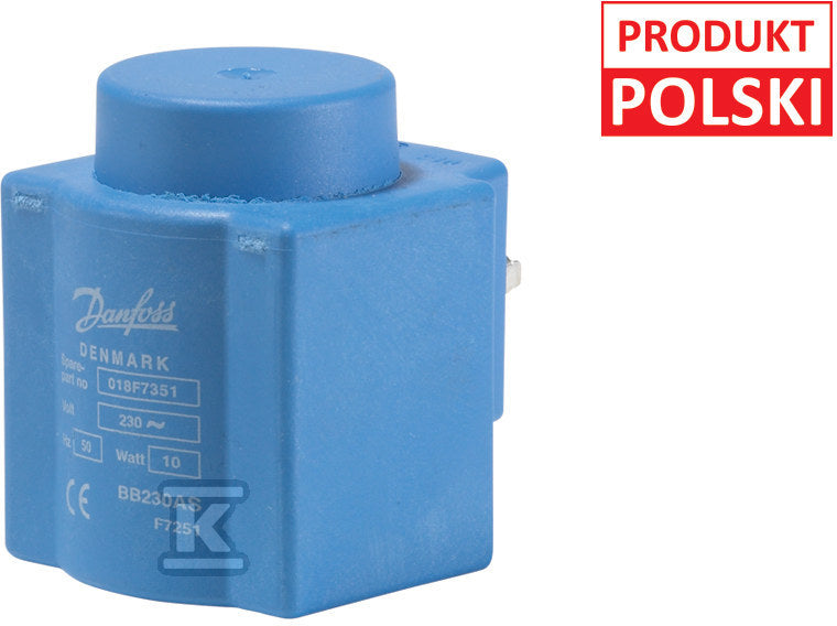 Cewka BE230AS 230V 50Hz 10W z puszką IP67 do pracy w środowisku agresywnym o dużej wilgotności i zmiennej temperaturze