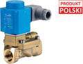 Zawór elektromagnetyczny odcinający EV220B 15B NC, G1/2", 0,3-16 bar, Kv 4 m3/h, mosiądz/EPDM, bez cewki, atest PZH, CNBOP