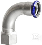 Kolano 90° końcówka zapras. - GW 18×Rp 1/2" INOX STEEL