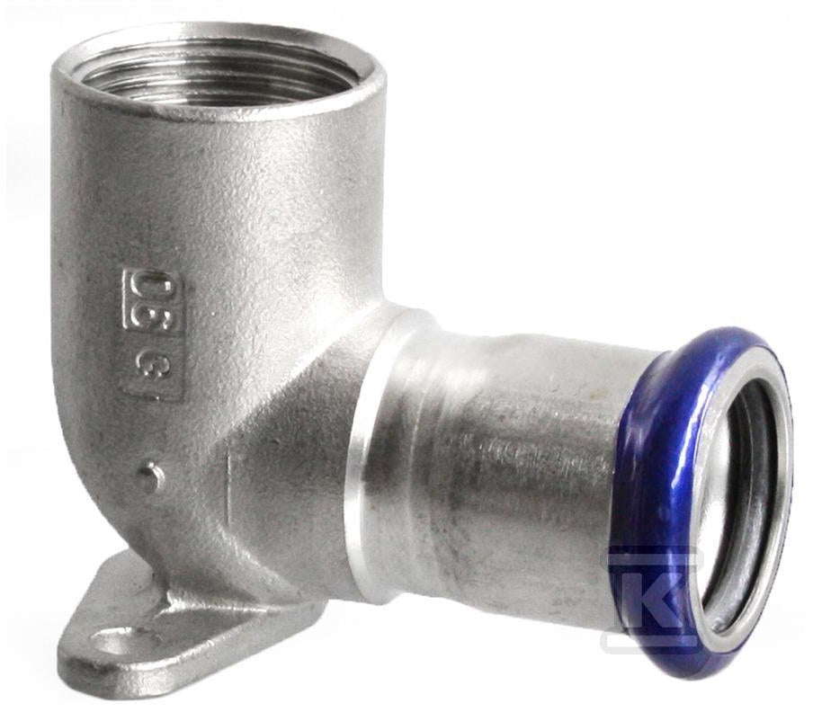 Kolano mocujące 90°GW 18-G 1/2" INOX STEEL