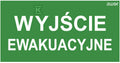 Piktogram WYJŚCIE EWAKUACYJNE, 100x300mm