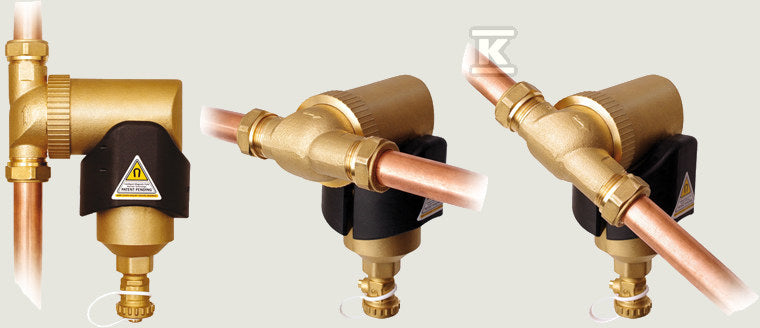 Separator zanieczyszczeń Spirotrap MBC 5/4", z magnesem, obrotową flanszą i zaworem spustowym