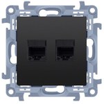 Ściemniacz obrotowy do LED ściemnialnych 230 V (moduł) 2–250 W, czarny mat. Maksymalna ilość zródeł LED - 10 szt., SIMON10
