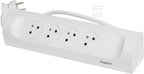 Przedłużacz narożny 4x2P+Z, z przewodem 1.0 metra 3x1.5 mm2 - biały, HELMO