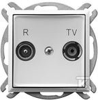 Gniazdo RTV przelotowe 10-dB, biały ARIA