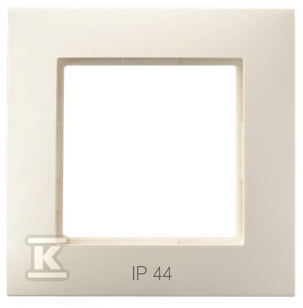 Ramka pojedyncza do łączników IP-44, ecru ARIA