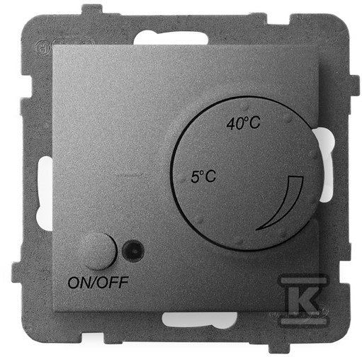 Regulator temperatury z czujnikiem podpodłogowym, szary mat ARIA
