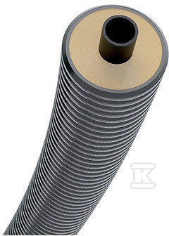 Rura preizolowana FLEXSTAR UNO DN40 50/90 6 bar, pojedyncza elastyczna PEX, bariera EVOH, z karbowanym płaszczem zewnętrznym LLDPE, ilozacja cieplna z pianki PUR