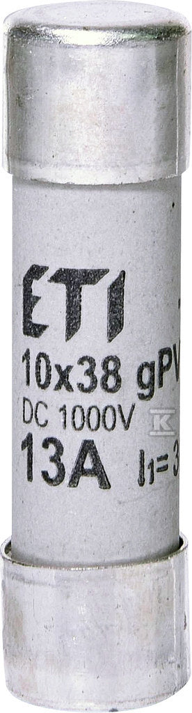 Wkładka cylindryczna PV topikowa CH10x38 gPV 13A/1000V DC 002625078 ETI