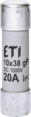 Wkładka cylindryczna PV topikowa CH10x38 gPV 20A/1000V DC 002625085 ETI