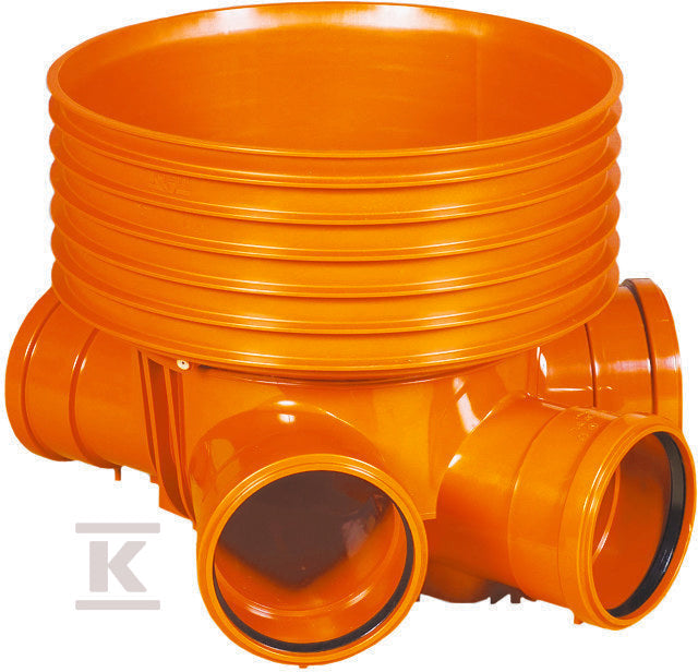 Kineta PP 400x315, typ2 zbiorcza, do rury wznoszącej korugowanej DN/ID 400mm oraz rury wlotowej gładkiej 315mm, z uszczelką, kolor pomarańczowy (Diamir ID 400K)