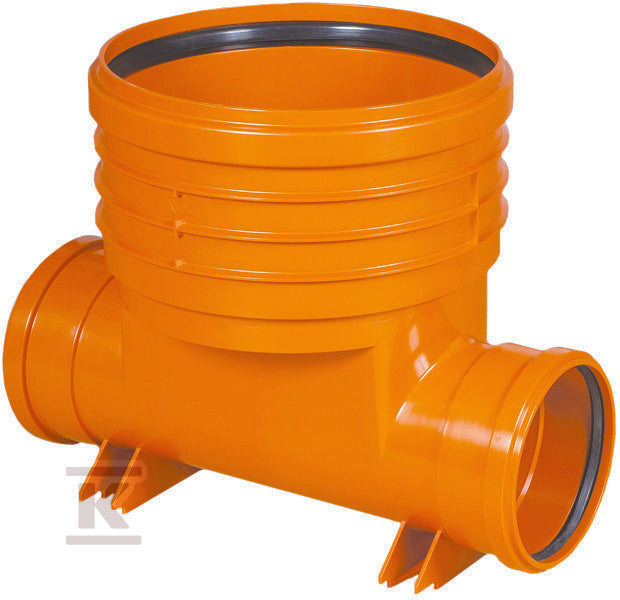 Kineta PP 400x315, typ1 przelotowa, do rury wznoszącej gładkiej DN/OD 400mm oraz rury wlotowej gładkiej 315mm, z uszczelką, kolor pomarańczowy (Diamir 400 gładka)