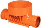 Kineta PP 425x400, typ1 przelotowa, do rury wznoszącej korugowanej DN/ID 425mm oraz rury wlotowej gładkiej 400mm, z uszczelką, kolor pomarańczowy (Diamir 425NW)