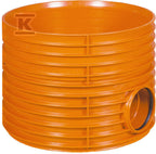 Kineta PP 600x250, typ1 przelotowa, do rury wznoszącej korugowanej DN/ID 600mm oraz rury wlotowej gładkiej 250mm, z uszczelką, kolor pomarańczowy (Diamir 600)