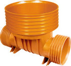 Kineta PP 425x400, typ1 przelotowa, do rury wznoszącej korugowanej DN/ID 425mm oraz rury wlotowej gładkiej 400mm, z uszczelką, kolor pomarańczowy (Diamir 425NW)