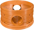 Kineta PP 1000x600-K2 dopływ 180st. typ1 przelotowa, do pierścienia wznoszącego 1000mm oraz rury wlotowej korugowanej K2 DN/ID 600mm, bez uszczelek, kolor pomarańczowy (Diamir 1000)