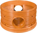 Kineta PP 1000x600-K2 dopływ 180st. typ1 przelotowa, do pierścienia wznoszącego 1000mm oraz rury wlotowej korugowanej K2 DN/ID 600mm, bez uszczelek, kolor pomarańczowy (Diamir 1000)