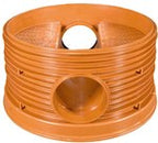 Kineta PP 1000x250 dopływ 90/270st. typ1 przelotowa, do pierścienia wznoszącego 1000mm oraz rury wlotowej gładkiej 250mm, bez uszczelki, kolor pomarańczowy (Diamir 1000)