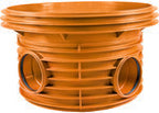 Kineta PP 800x250, typ2 zbiorcza, do pierścienia wznoszącego 800mm oraz rury wlotowej gładkiej 250mm, bez uszczelki, kolor pomarańczowy (Diamir 800)