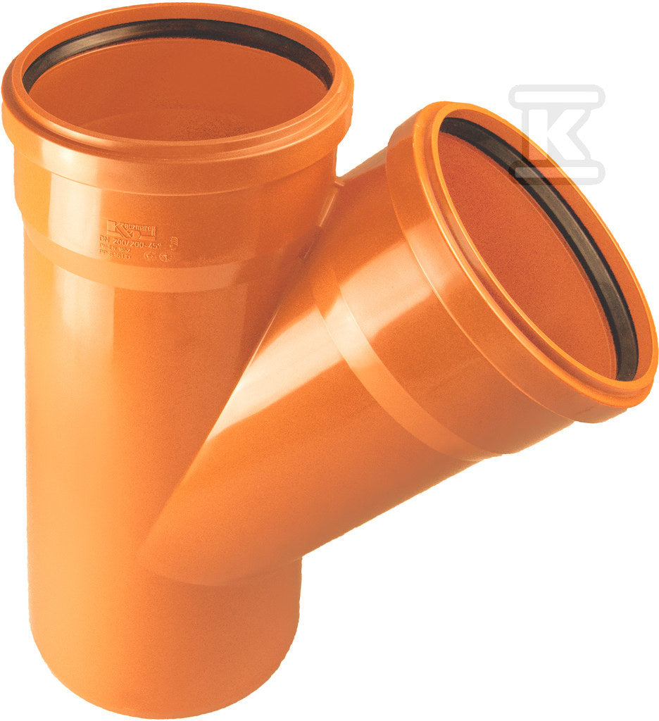 Trójnik PP 250x200/45 SN8 do kanalizacji zewnętrznej