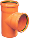 Trójnik PP 250x160/87.5 SN16 (gr.ścianki-szereg S13.3), do kanalizacji zewnętrznej, z uszczelką K-U21 typu LOCK