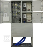 Rozdzielnia kablowa zintegrowanaKRSN-P2/2F-NH2/2R-NH00/F, złącze kablowe - pomiarowe dla przyłączenia 2 instalacji, zasilane poprzez wcięcie magistralnej linii kablowej lub zasilanie pojedynczą linią kablową, w tym za pośrednictwem mufy rozgałęźnej z