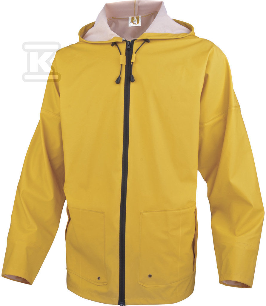Bluza przeciwdeszczowa z poliestru powlekanego na zewnątrz semi poliuretanem żółty S