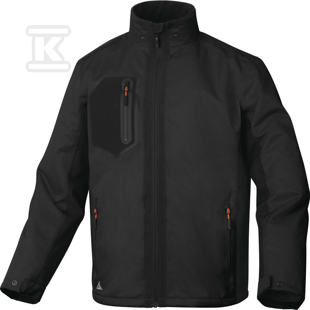Kurtka z poliestru stretch (100%), 2 warstwy laminowane, podszewka z tafty czarny 3XL