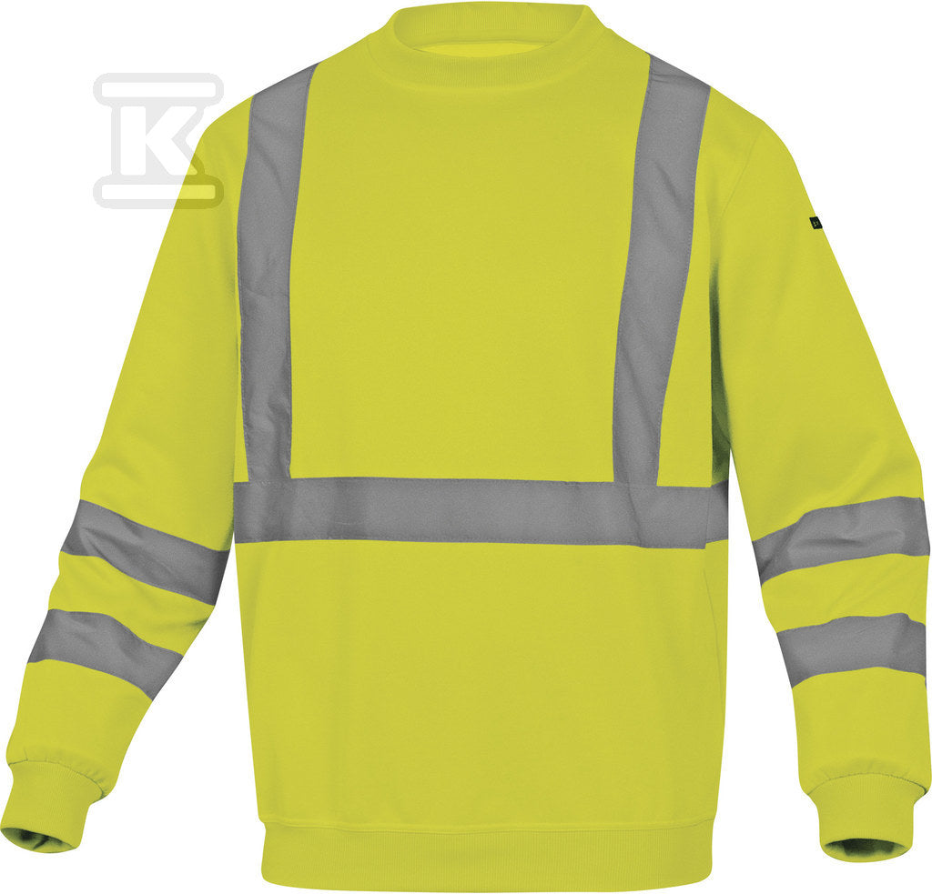 Bluza ostrzegawcza molton z poliestru (75%) i bawełny (35%) 280 g/m2, kl. 3 żółty fluo 3XL