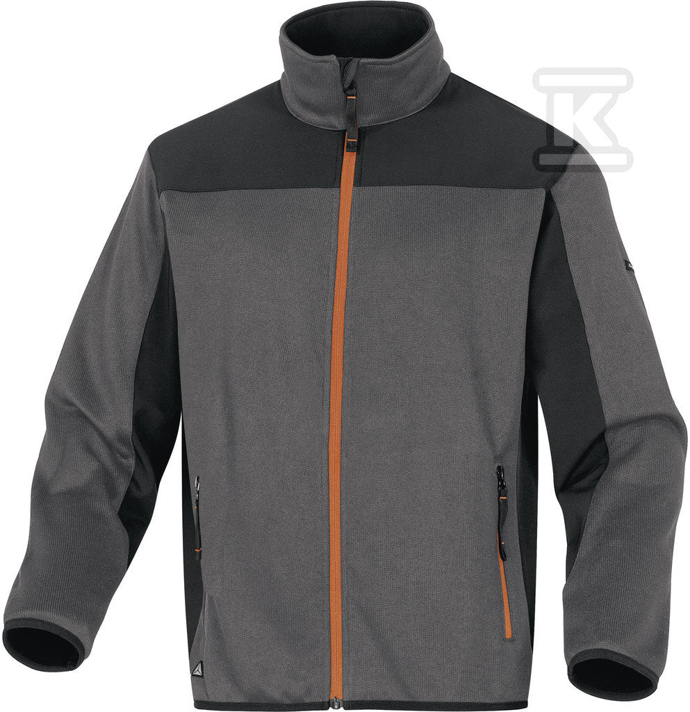 Bluza z siatki poliestrowej i tkaniny softshell z poliestru (96%) i elastanu (4%), pasuje do serii mach i panostyle szaro-pomarańczowy 3XL