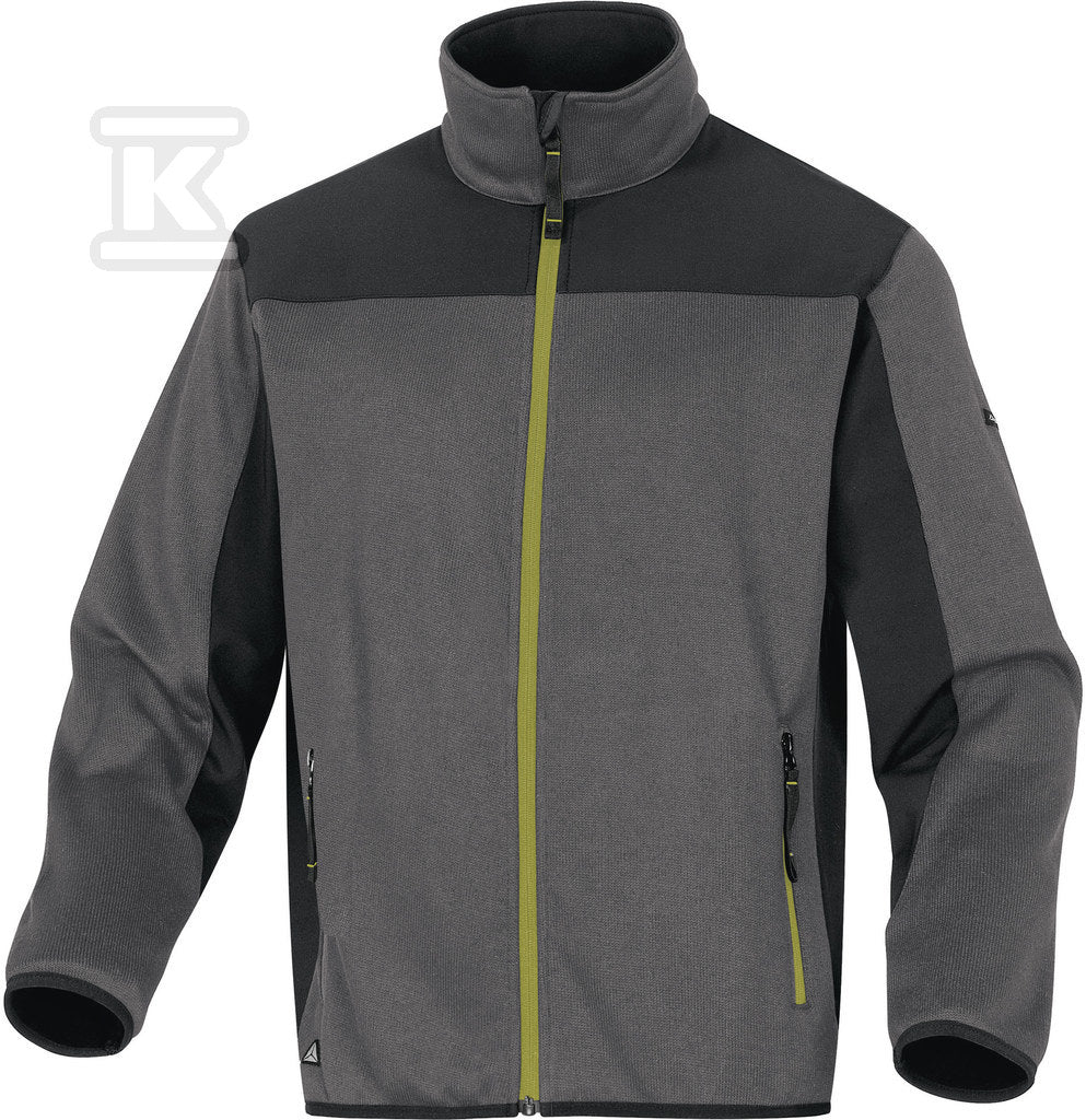 Bluza z siatki poliestrowej i tkaniny softshell z poliestru (96%) i elastanu (4%), pasuje do serii mach i panostyle szaro-zielony XXL