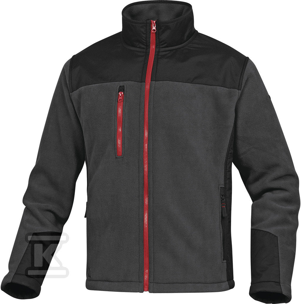 Bluza z polaru poliestru, 420 g/m2 szaro-czarny 3XL