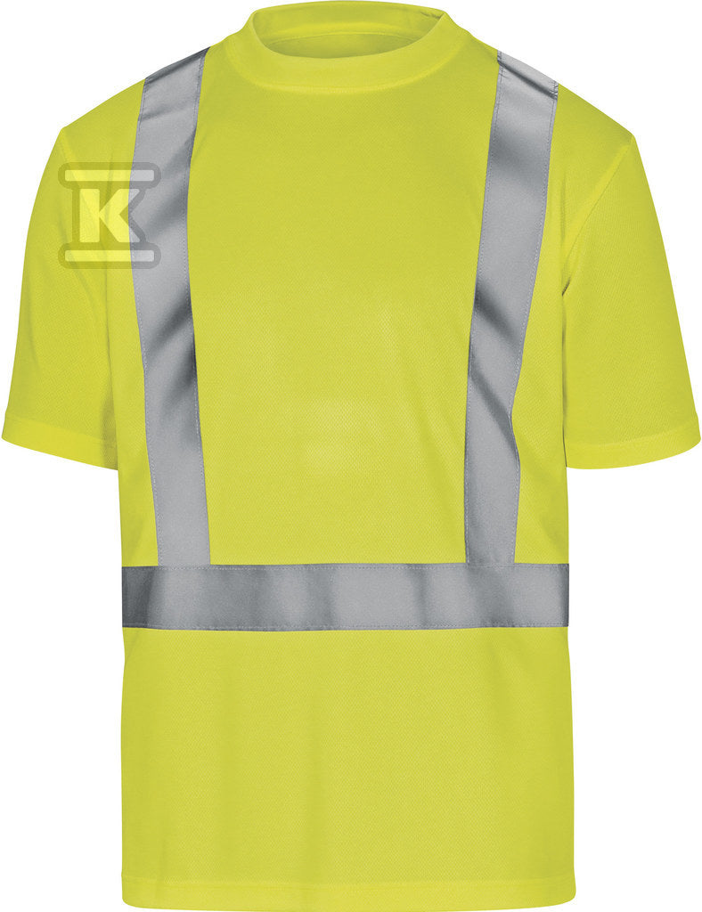 T-shirt ostrzegawczy z krótkimi rękawami z poliestru (100%), 160 g/m2, kl. 2 żółty fluo XL