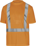 T-shirt ostrzegawczy z krótkimi rękawami z poliestru (100%), 160 g/m2, kl. 2 pomarańczowy fluo L
