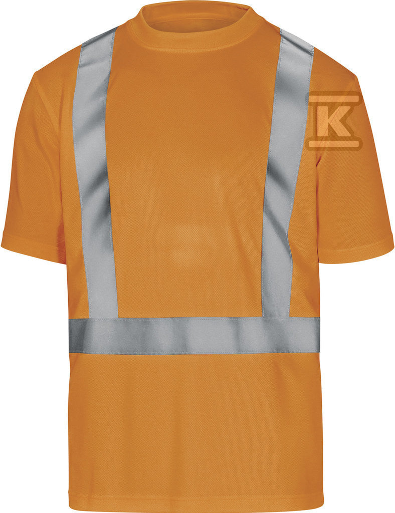 T-shirt ostrzegawczy z krótkimi rękawami z poliestru (100%), 160 g/m2, kl. 2 pomarańczowy fluo XL