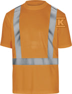 T-shirt ostrzegawczy z krótkimi rękawami z poliestru (100%), 160 g/m2, kl. 2 pomarańczowy fluo XL