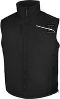Kamizelka ocieplana z poliestru pongee powlekanego pvc, podszewka z polaru czarny S