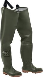 Obuwie bezpieczne wysokie z pvc khaki-beżowy 40