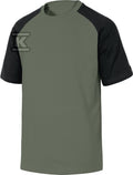T-shirt z bawełny (100%), 180 g/m2 zielono-czarny S