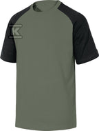 T-shirt z bawełny (100%), 180 g/m2 zielono-czarny S