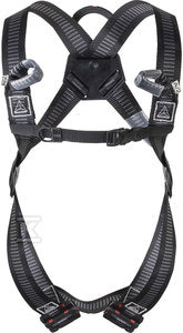 Szelki, 2 punkty zaczepowe, dielektryczne czarno-szary S/M/L
