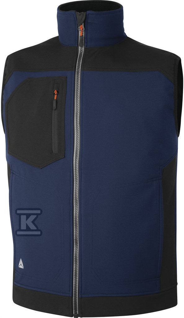 Kamizelka z tkaniny softshell z poliestru (96%) i elastanu (4%), 3 warstwy laminowane granatowo-czarny M