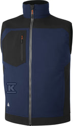 Kamizelka z tkaniny softshell z poliestru (96%) i elastanu (4%), 3 warstwy laminowane granatowo-czarny M