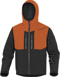 Bluza z tkaniny softshell z poliestru (96%) i elastanu (4%), 3 warstwy laminowane szaro-pomarańczowy L