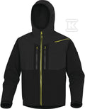 Bluza z tkaniny softshell z poliestru (96%) i elastanu (4%), 3 warstwy laminowane czarno-żółty S